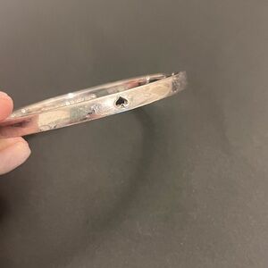 Kate Spade Silver Heart Cutout Bangle Bracelet